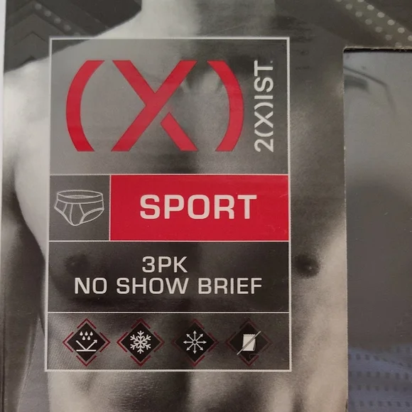2xist Sport No Show Briefs 3-Pack - Navy Blue and Blue Size 28-30 - Picture 7 of 9